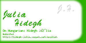 julia hidegh business card